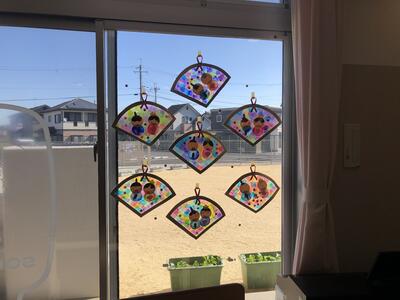 ステンドグラス ひな人形のオーナメント(スタンド付) ステンドグラス